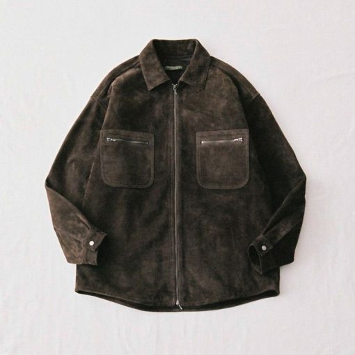 가죽 셔츠 재킷 스웨이드 브라운 DNA25B01-B