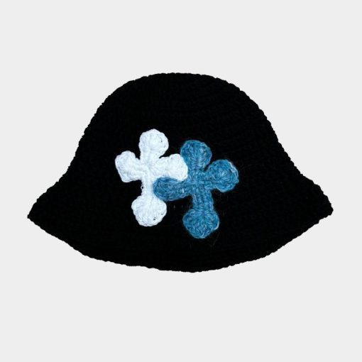 컬렉션 3D 더블 크로스 핸드메이드 니트 모자