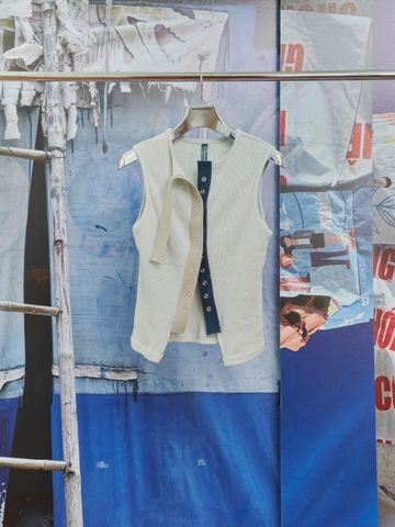 링 도트 탱크탑 헤더 그레이 KTX5S-CS05