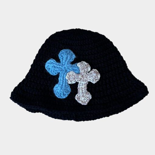 컬렉션 3D 더블 크로스 핸드메이드 니트 모자