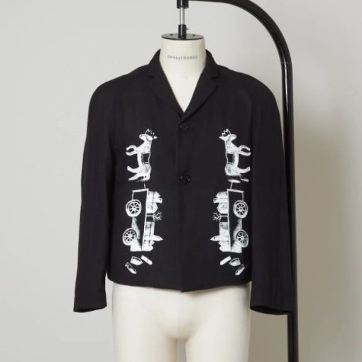 노스탤직 색 코 프린트 블레이저 2501SK24P